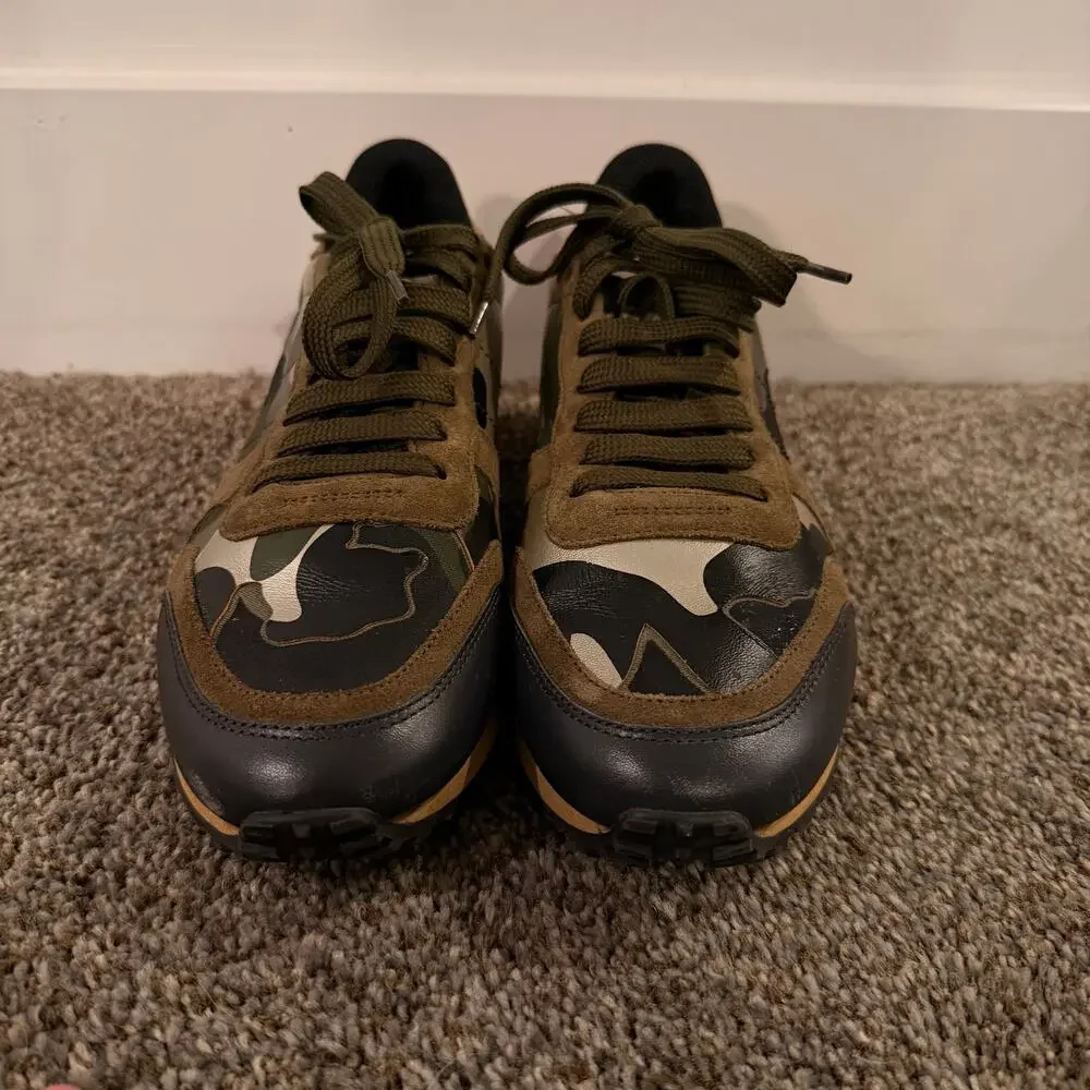 VALENTINO GARAVANI Women's Rockrunner Camouflage Lace-Up Sneakers Size 38/US8